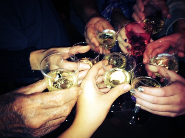 ringing in 2013 with a family new years toast!